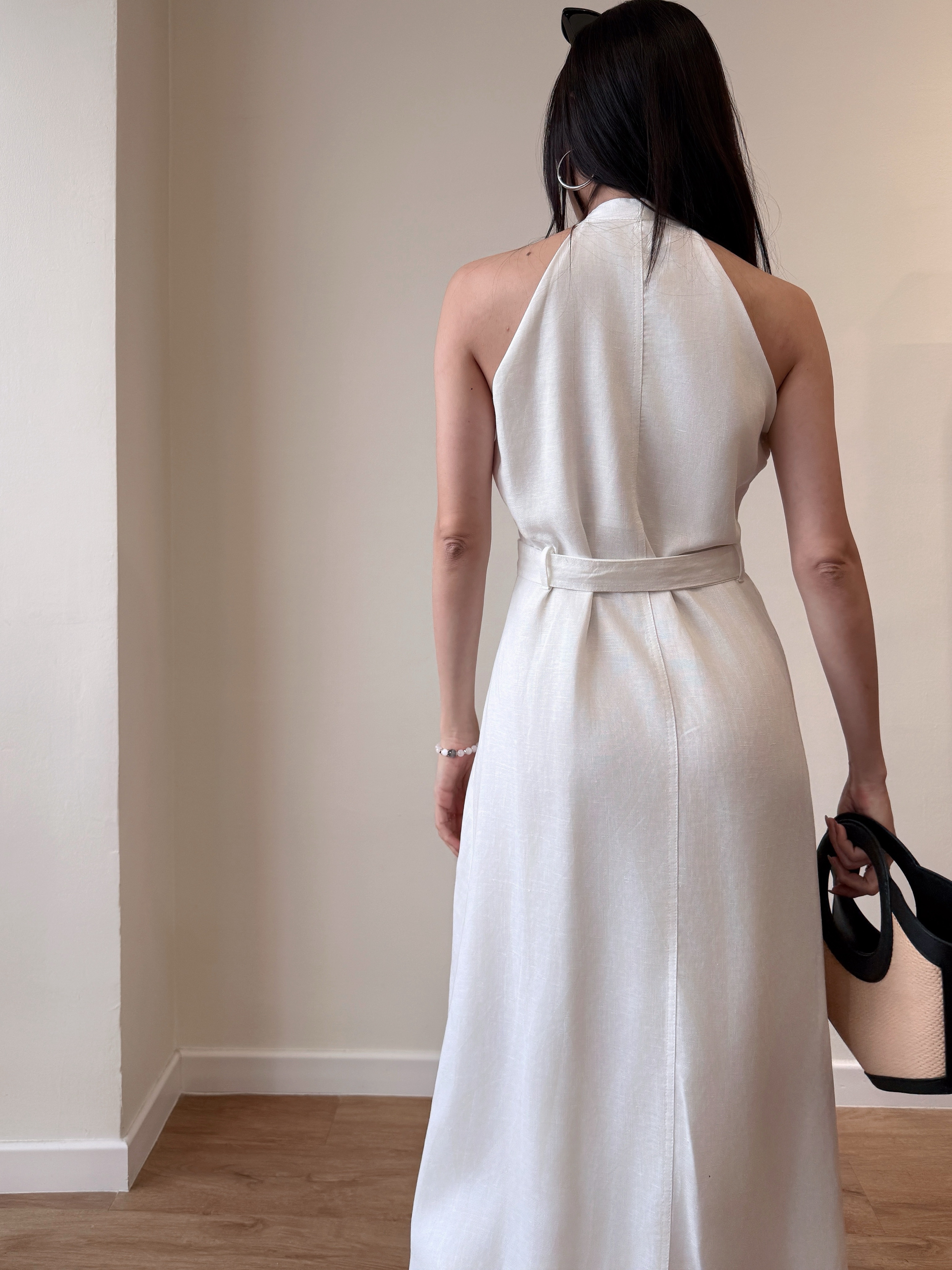 Yente V-Collar Button Down Dress
