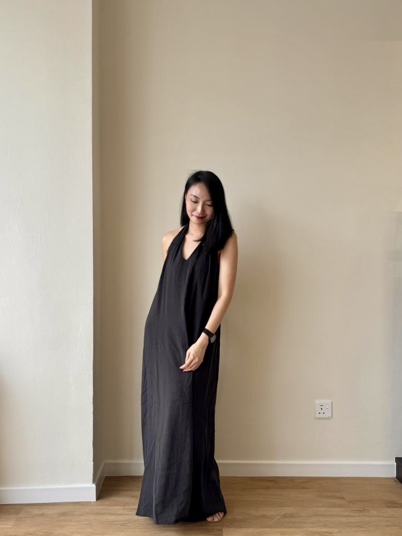 Chizu Halter Neck Bare Back Dress (DR103)