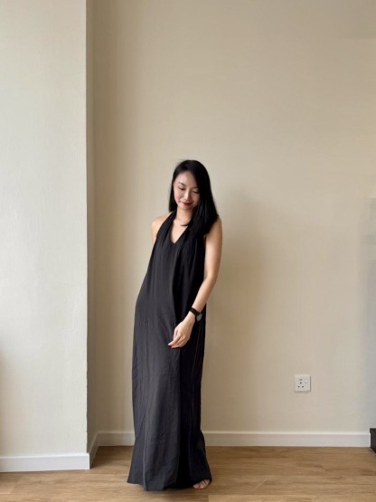 Chizu Halter Neck Bare Back Dress (DR103)