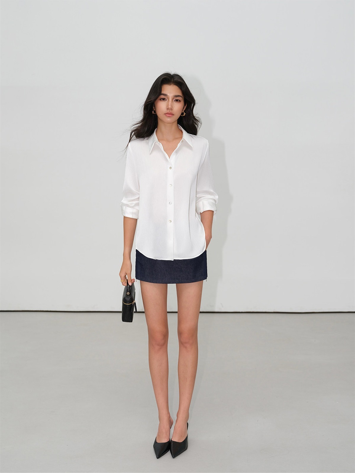 Jocelyn Textured Long Sleeve Shirt
