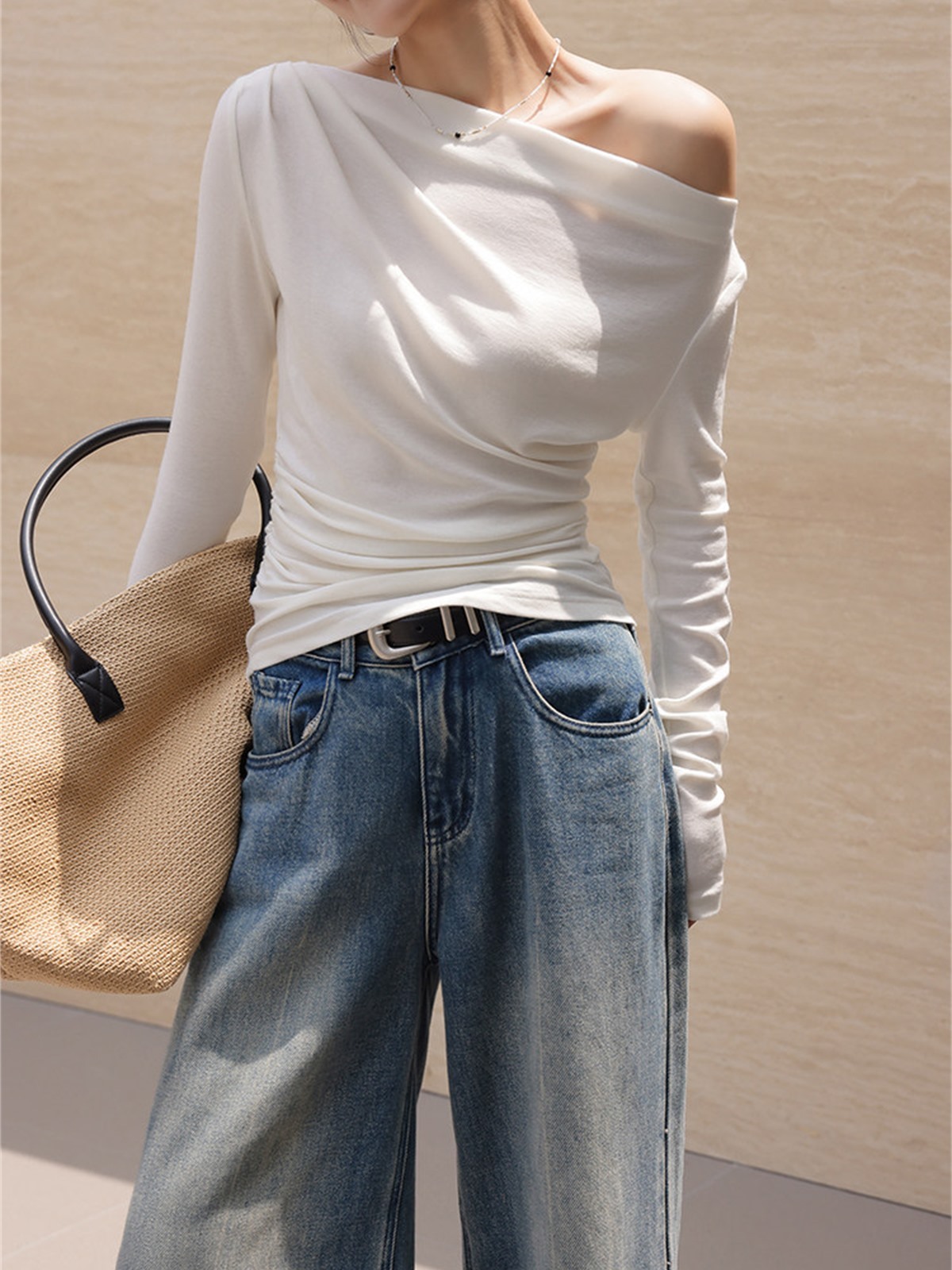 Haven Soft Draped Long-Sleeve Top