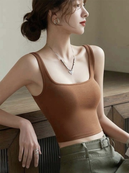 Quby Square Neck Padded Top (Black & White)