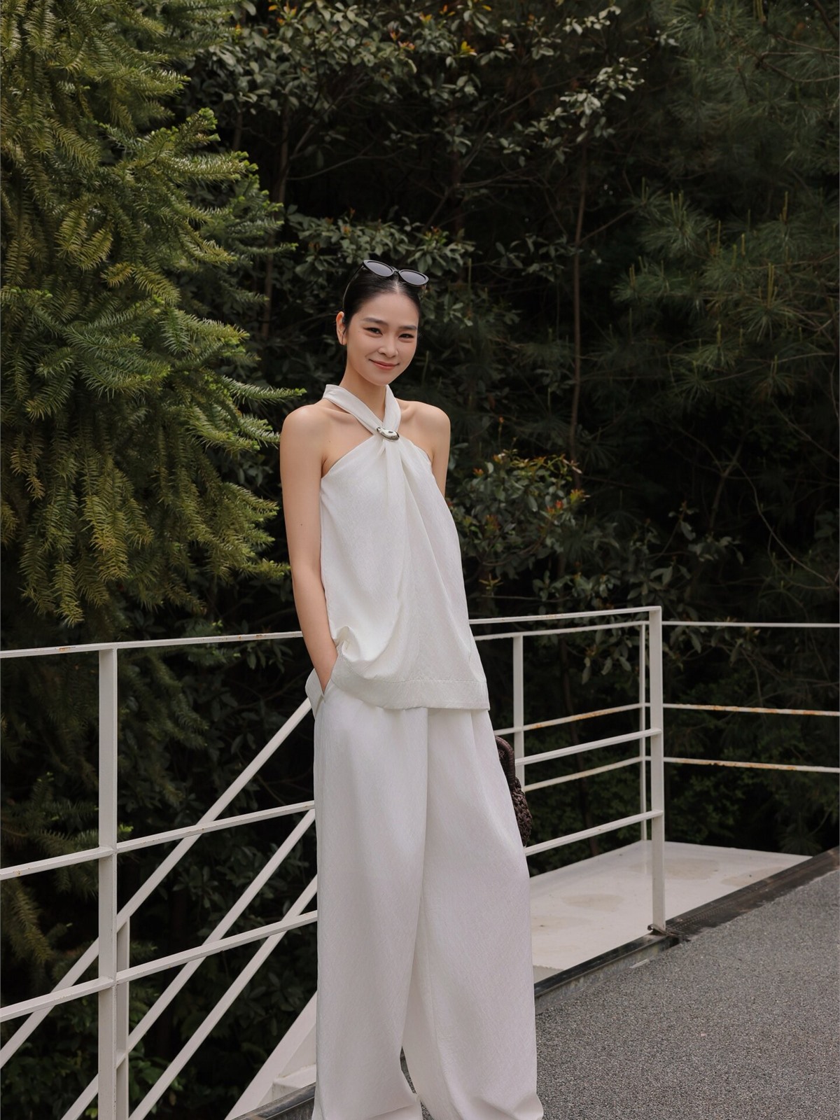 Helena Satin Cowl-Neck Top & Wide-Leg Pants (Sold Separately)