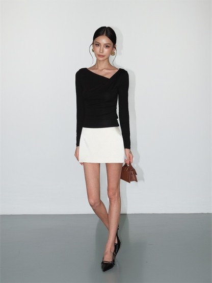 Lucasta Satin Mini Skirt