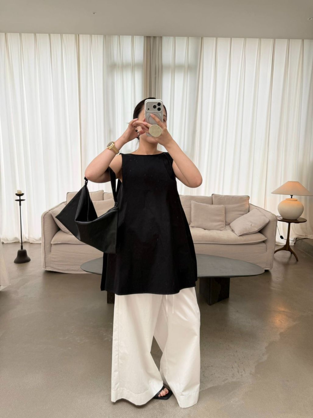 Paige Reversible Top & Relaxed Wide-Leg Bermuda Shorts (Items sold seperately)