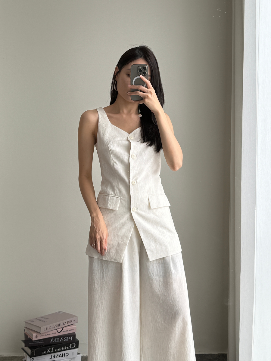 Koralie Tailored Waistcoat with Fake Pocket