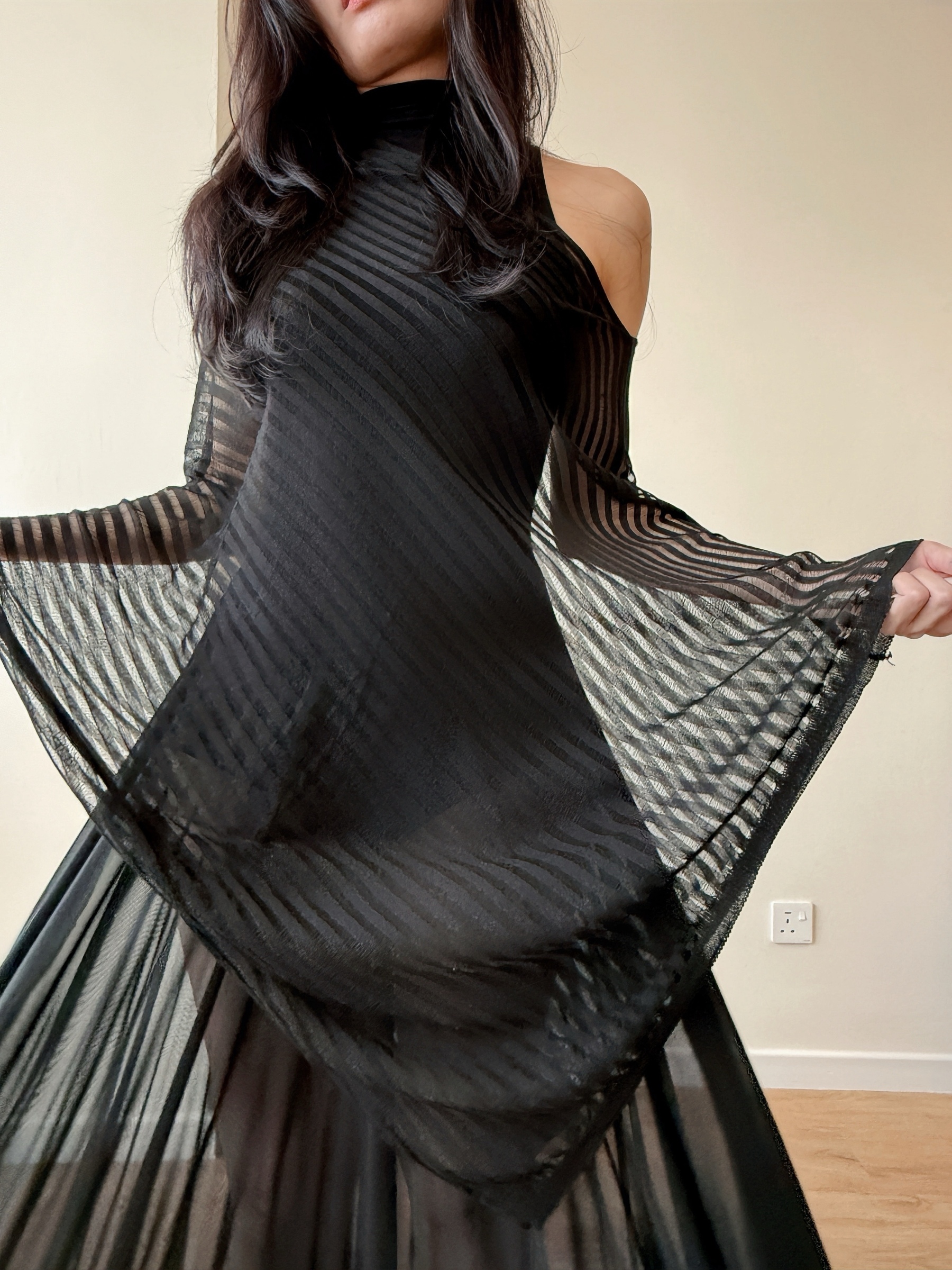 Dracula Bodycon Sheer Maxi Dress