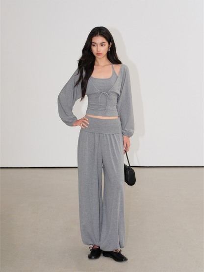 Loredana Camisole, Cropped Cardigan & Wide-Leg Pants (Sold Separately)