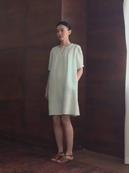Rose Lyocell Linen Blend Relaxed Dress