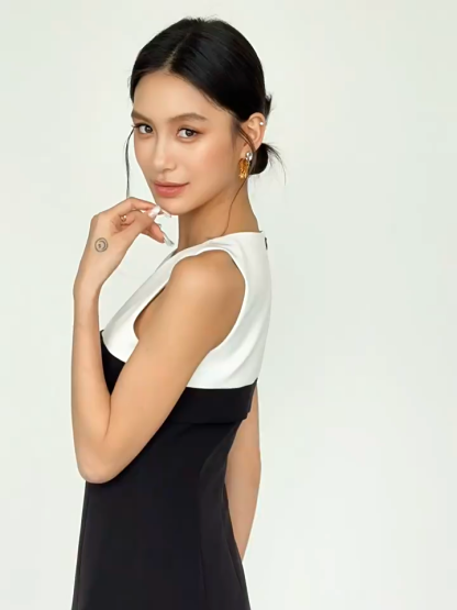 Frida Color Binding Mini Dress