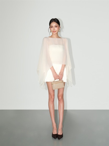 Liora Chiffon Cape & Tube Top (Sold Separately)