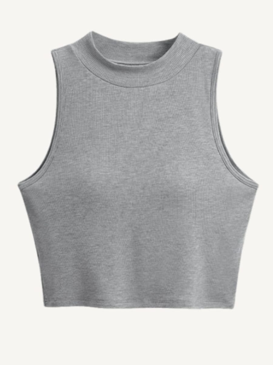 Ujala High Neck Padded Crop Top