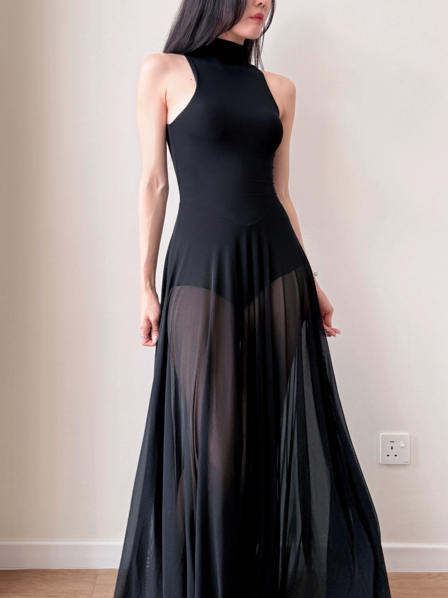 Dracula Bodycon Sheer Maxi Dress