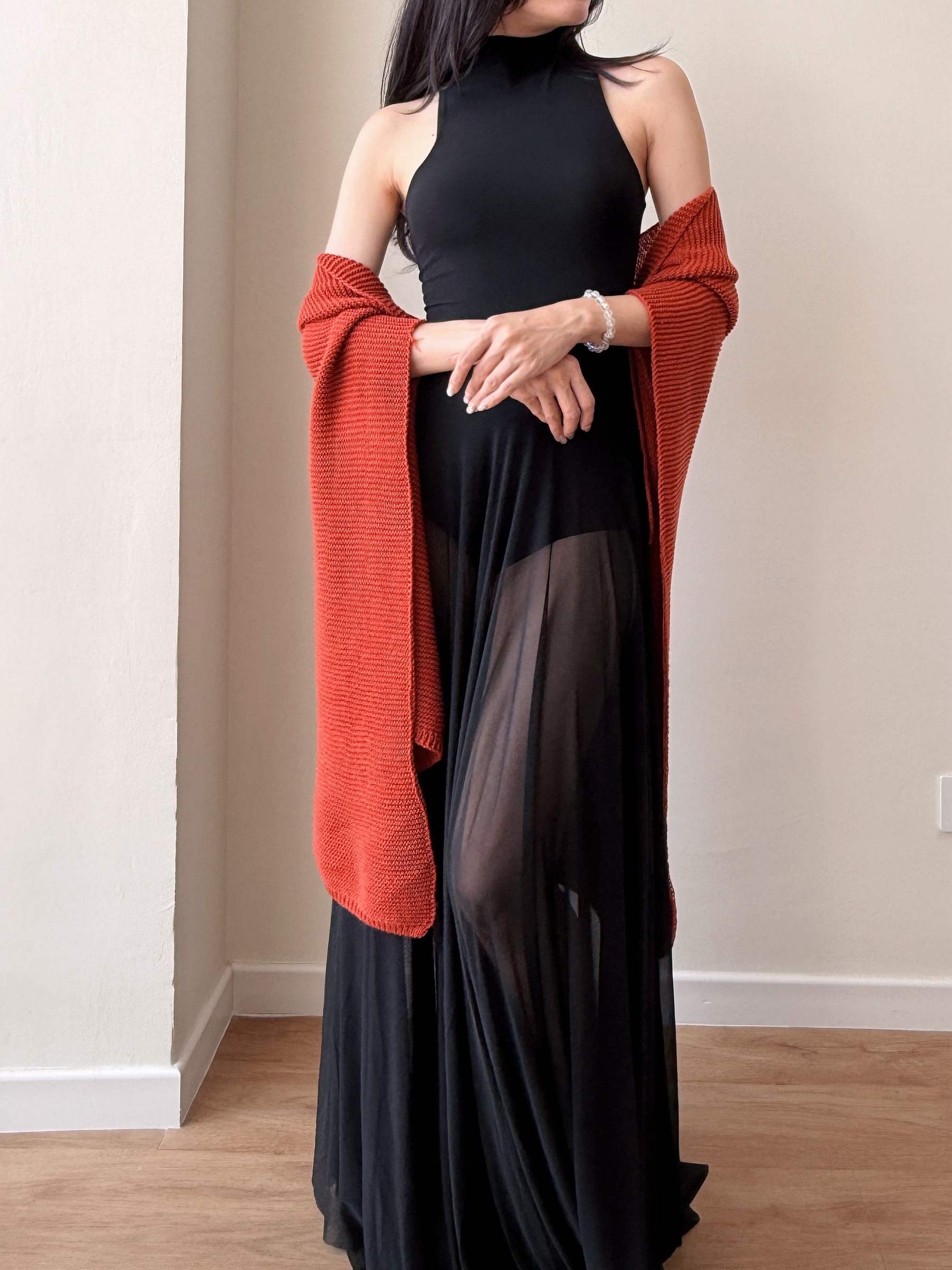 Dracula Bodycon Sheer Maxi Dress