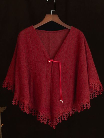 Yun Ceng Lace Tassel Shawl