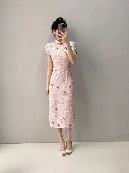 Ci Peng Floral Cheongsam
