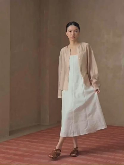 Haylee Lyocell Linen Blend Long Sleeve Top