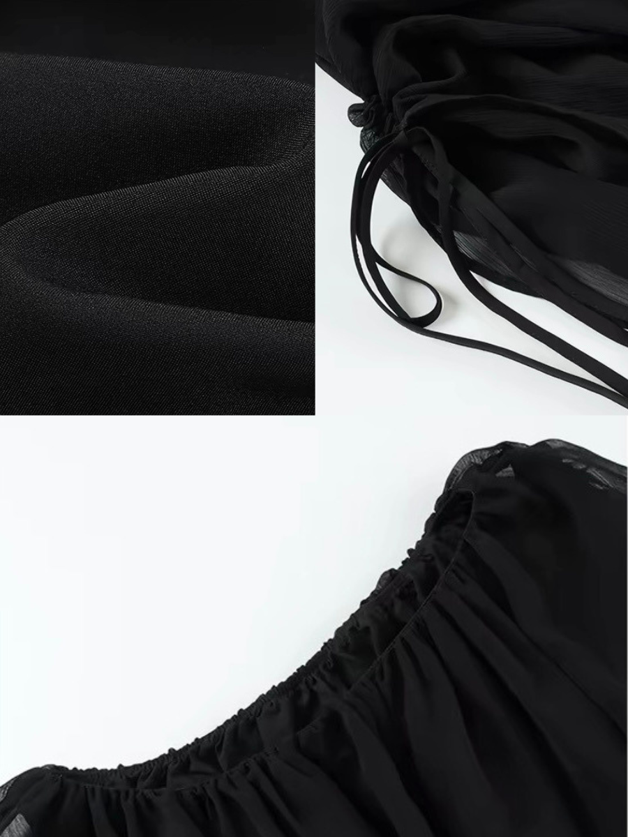 Vrinda Ethereal Off-Shoulder Top & Tiered Maxi Skirt (Sold Seperately)
