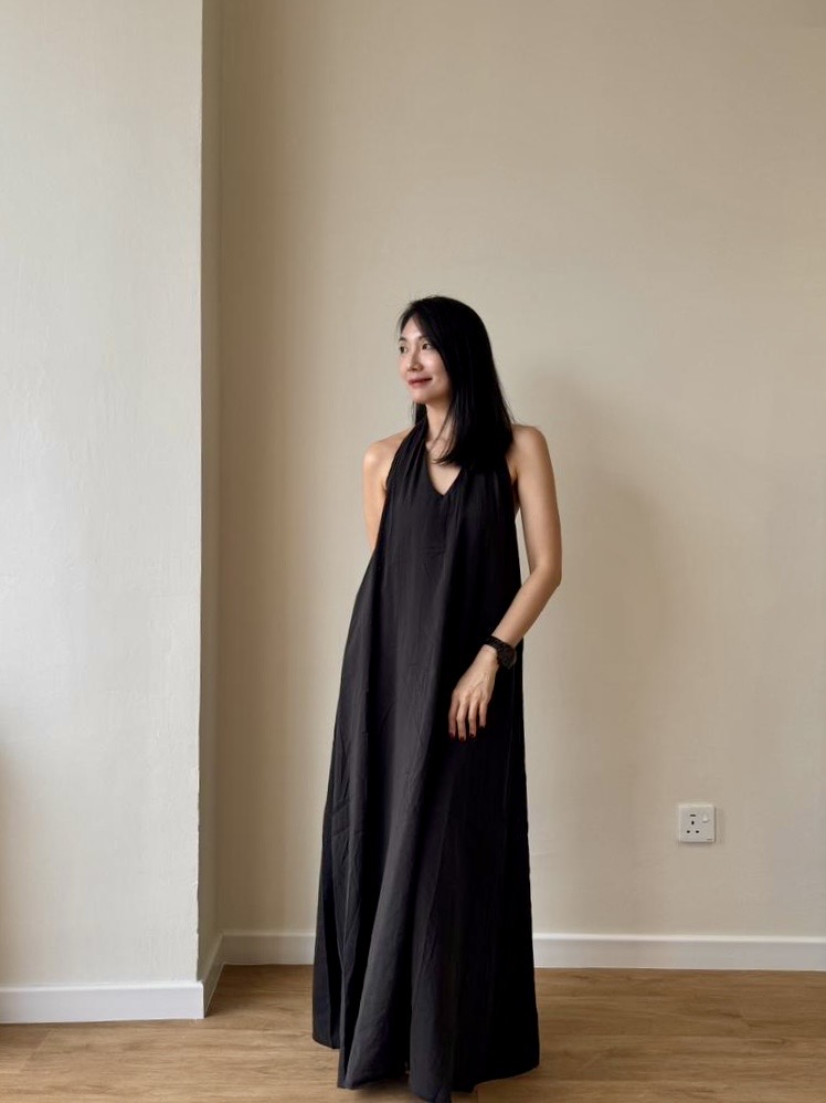 Chizu Halter Neck Bare Back Dress (DR103)