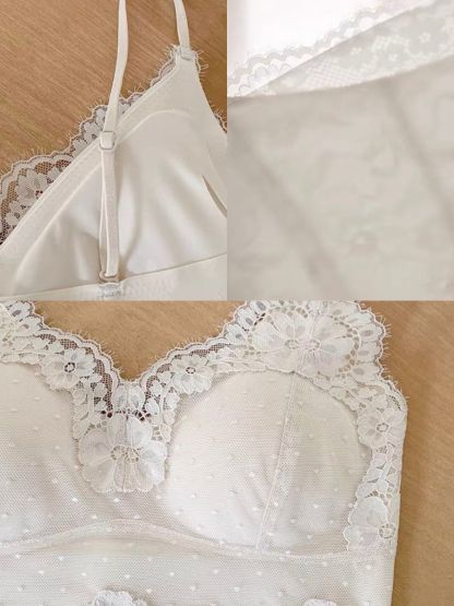 Elora Lacey Trim Padded Crop Top