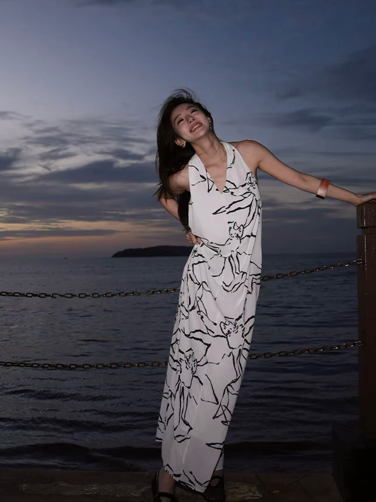 Pantene Graphic Printing Maxi Dress