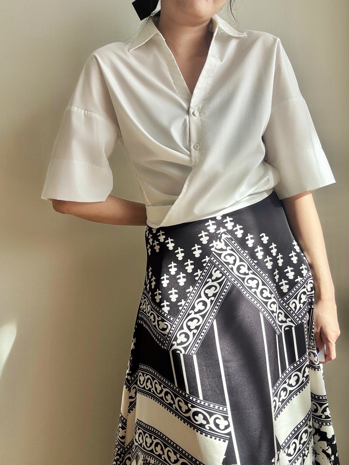 Videl Graphic Printing Skirt