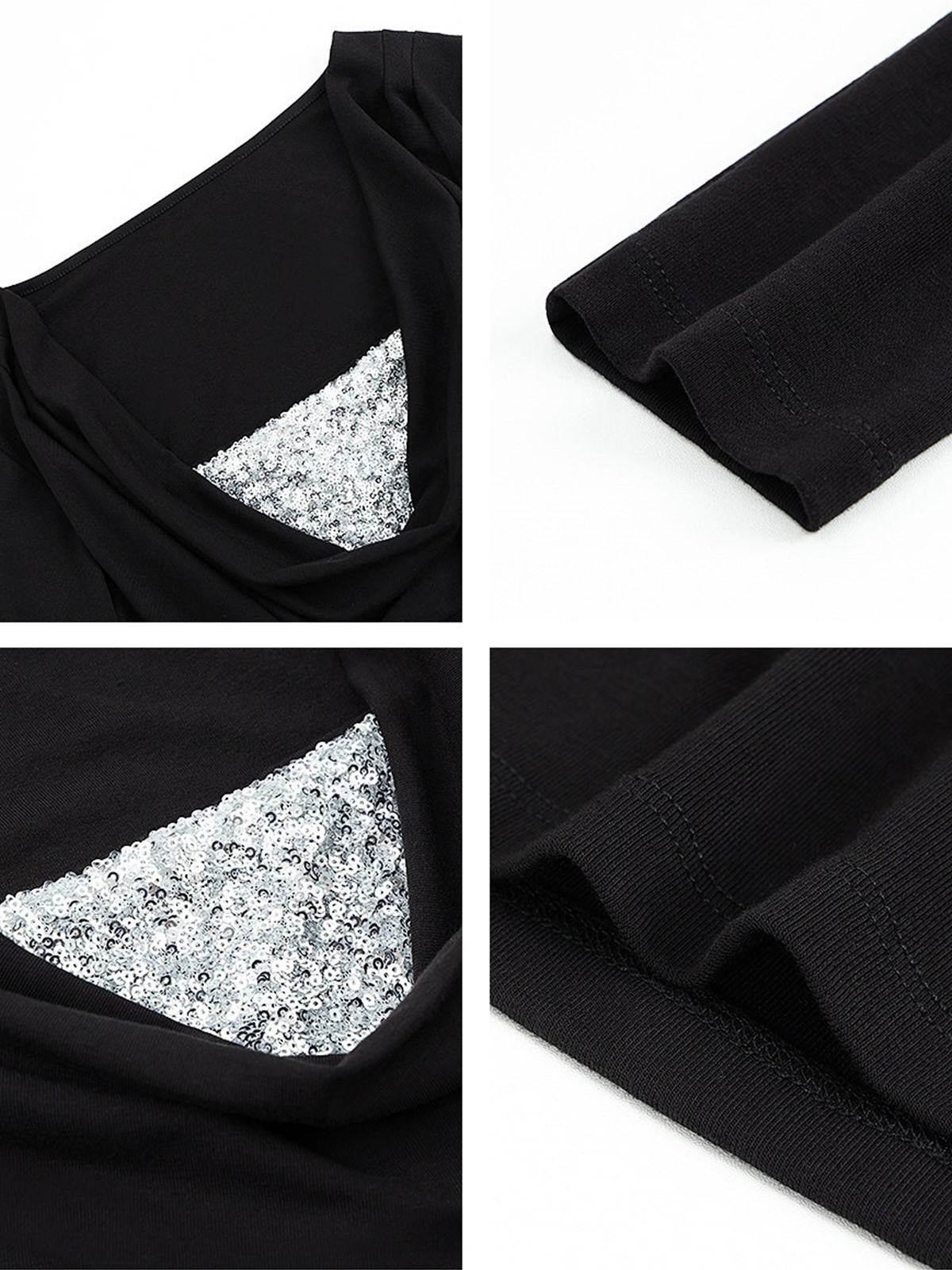 Lunara Sequin Camisole & Ruched Wrap Top