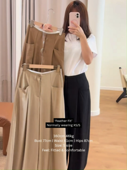 Windsor Wide Leg Pants (Discounted-S, M, L Size)