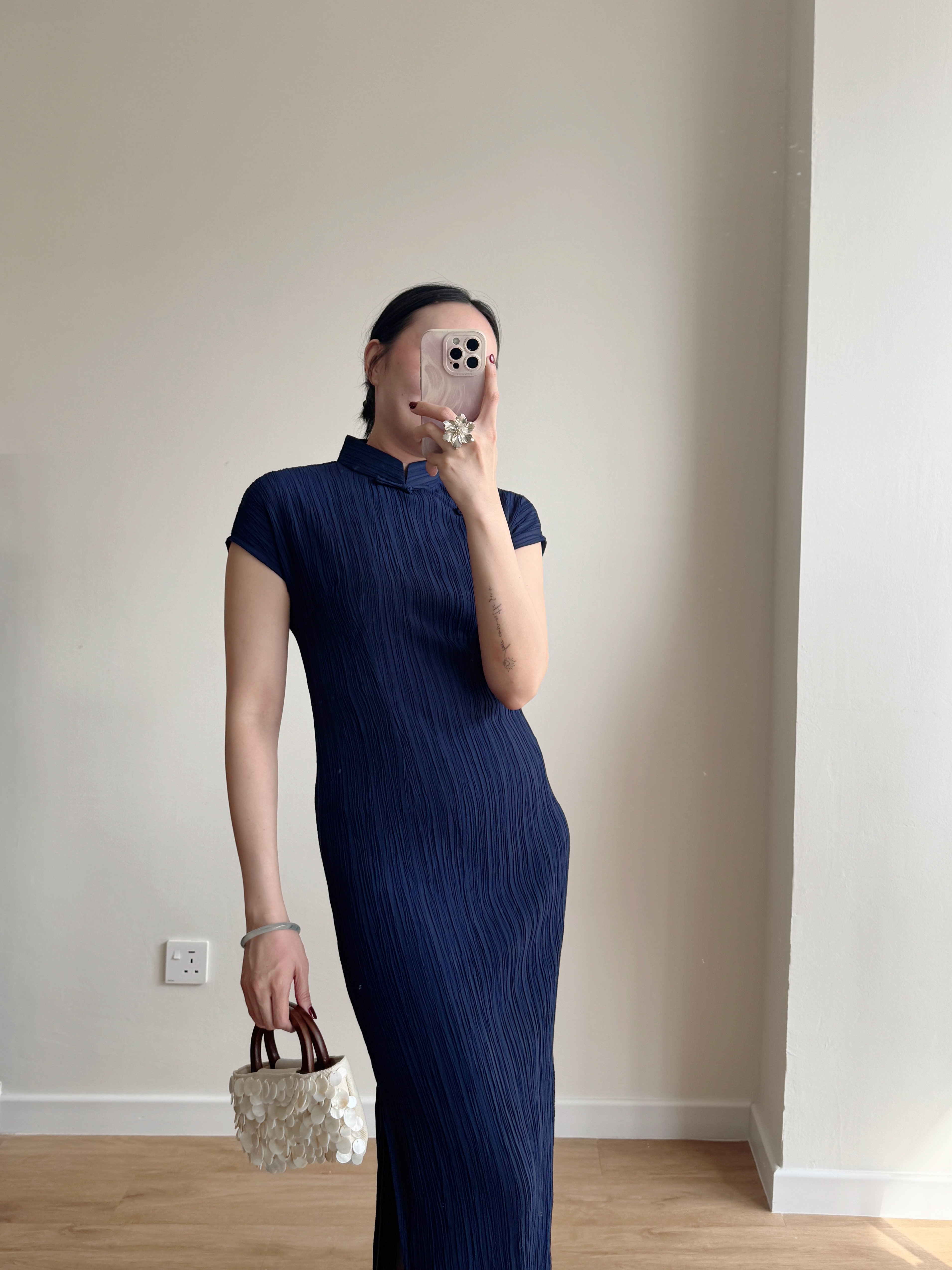 Ya Shen Stripe Cheongsam