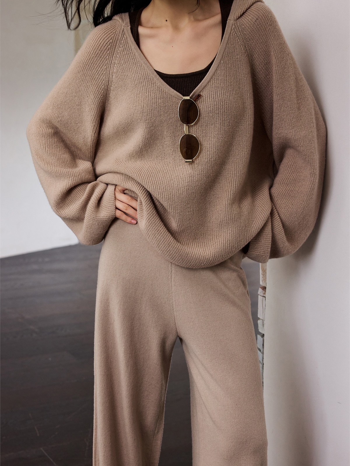 Hya Oversized Knit Top, Singlet & Wide-Leg Pants (Sold Separately)