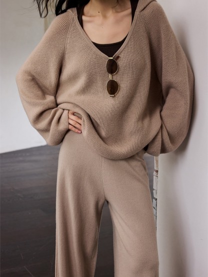 Hya Oversized Knit Top, Singlet & Wide-Leg Pants (Sold Separately)