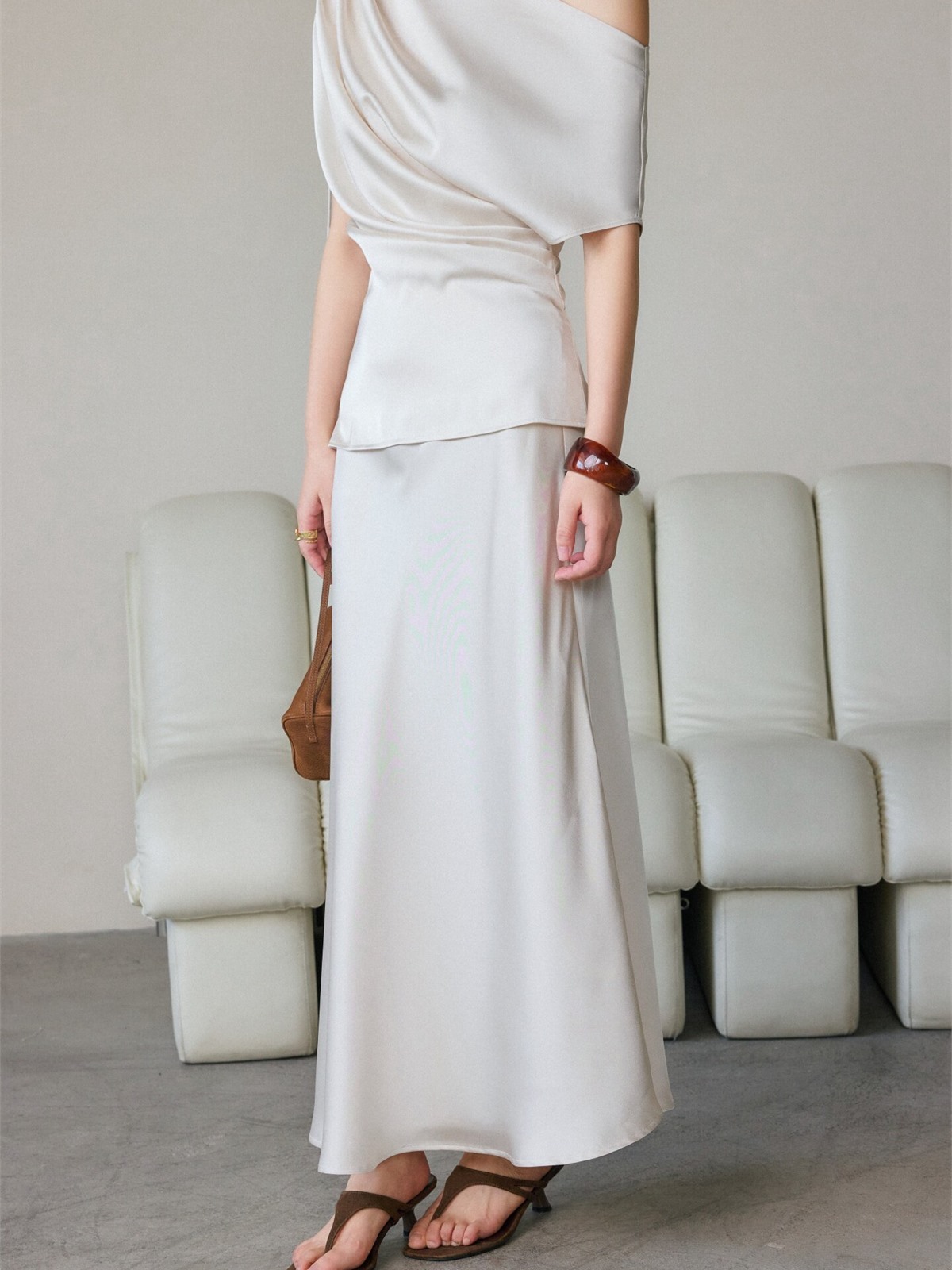 Helene Cowl Neck Top & Maxi Skirt (Sold Seperately)