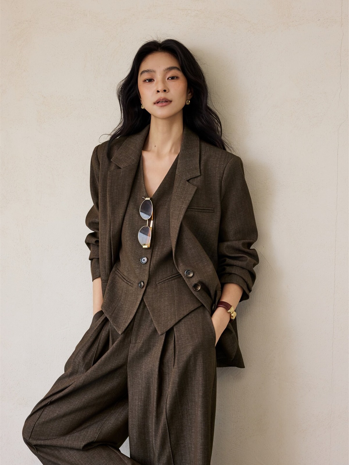 Harriet Textured Blazer, Vest & Pants (Sold Separately)