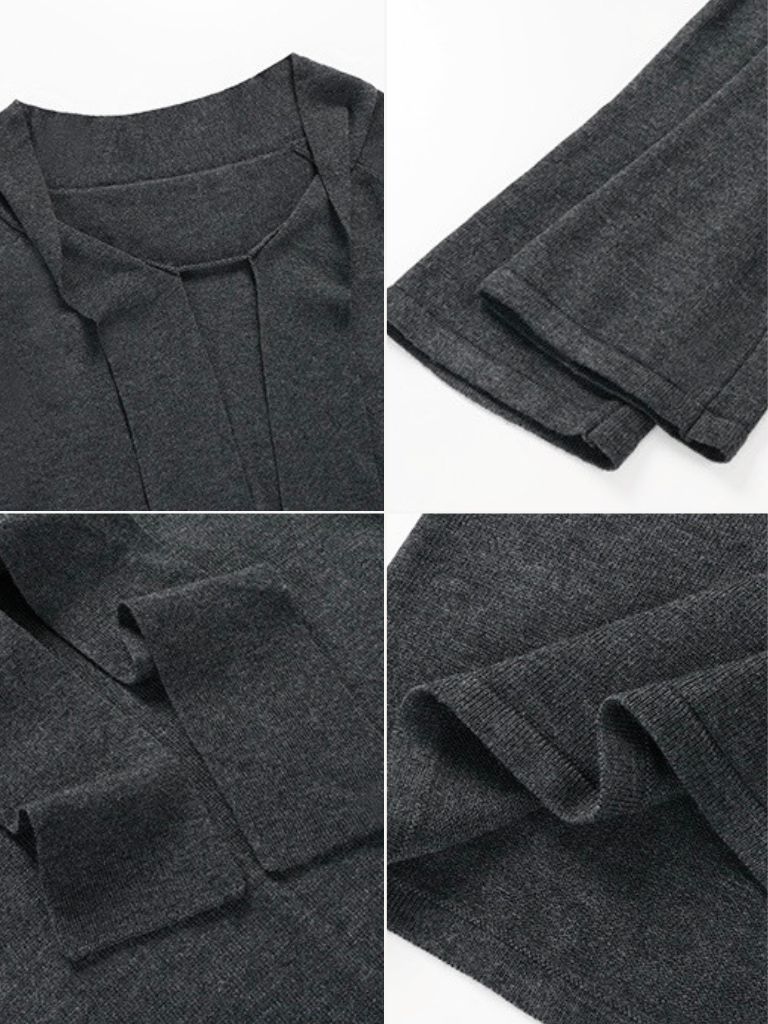 Joey Off Shoulder Tie Front Knit Top-The Black Bow-