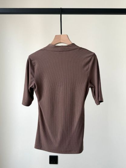 Katalynn Mid Sleeve V-Neck Knit Top