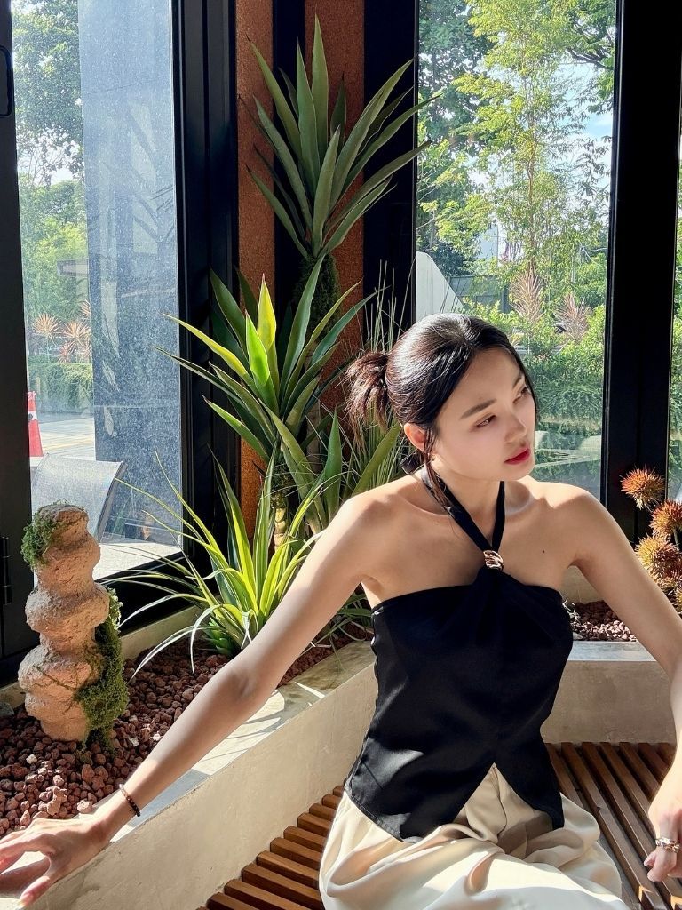 Kiana Halter Neck Satin Top