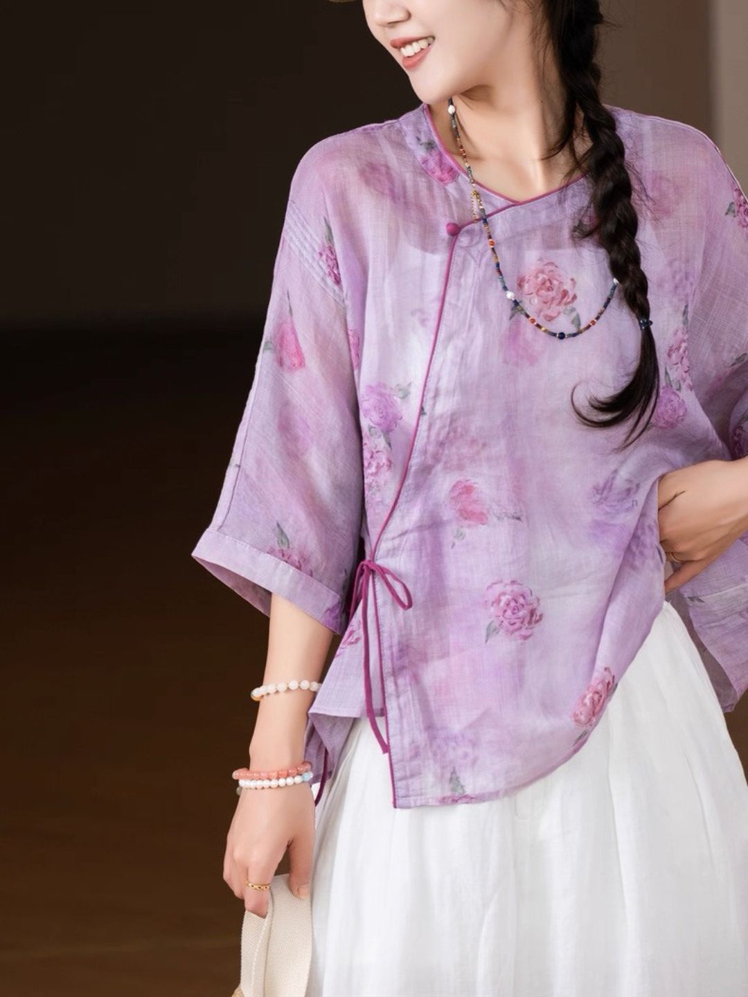 Ling Fu Ramie Oriental Top