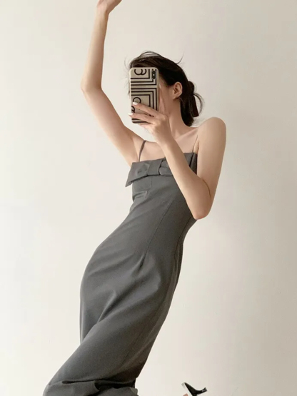 Ethel Bow Front Cami Dress-The Black Bow-