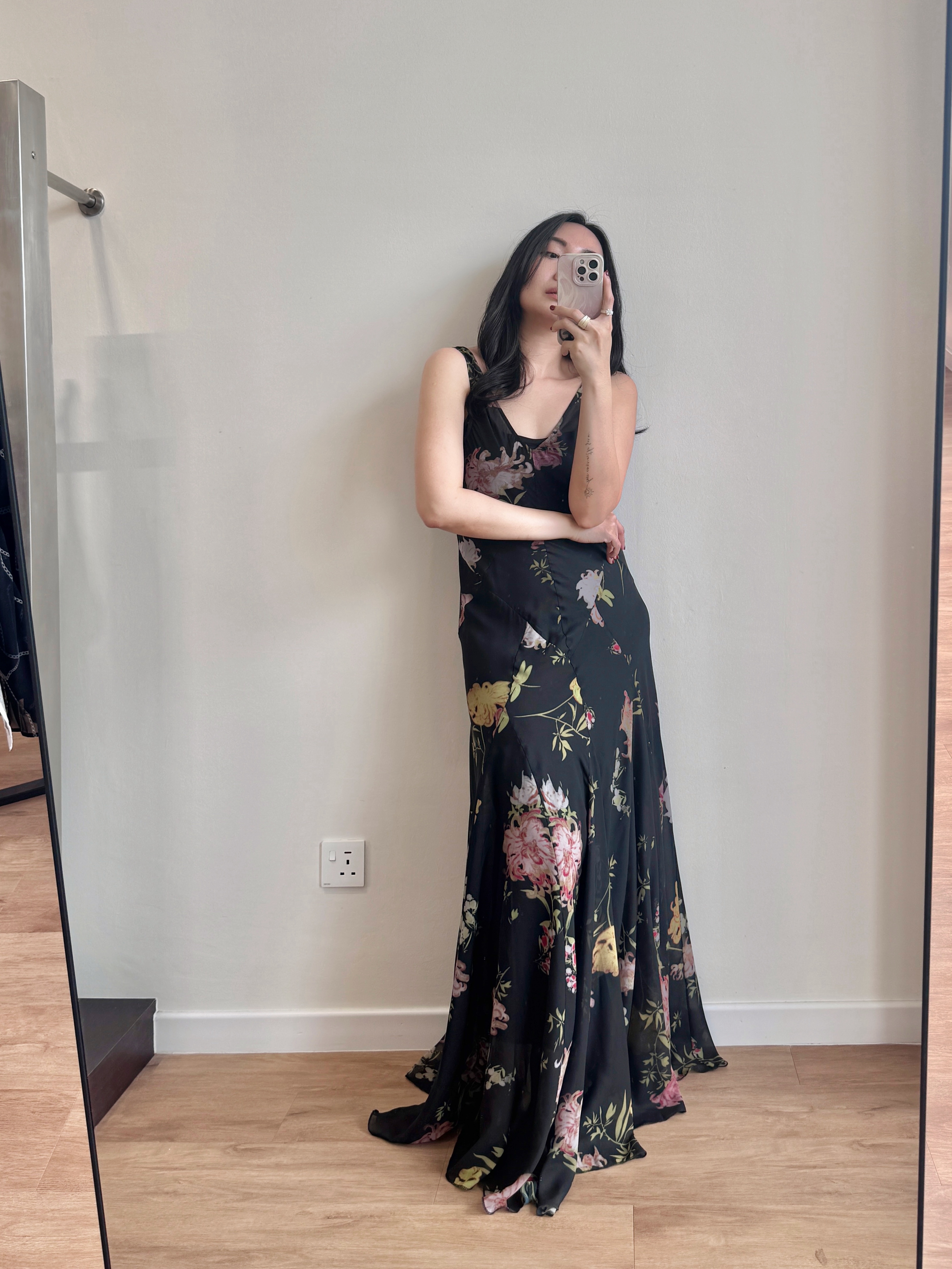 Lena U-Neck Floral Printing Maxi Dress