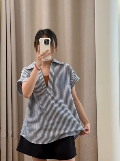 Stripe Collar Top (TP103)