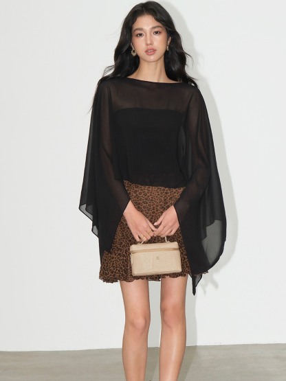 Liora Chiffon Cape & Tube Top (Sold Separately)