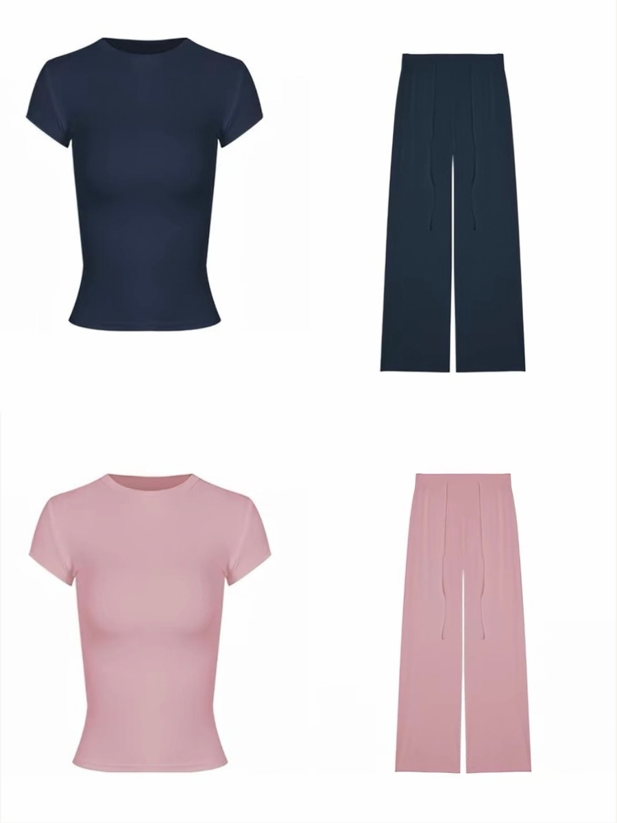 Giavanna Casual Fitted Top & Foldover Pants (Sold Seperately)