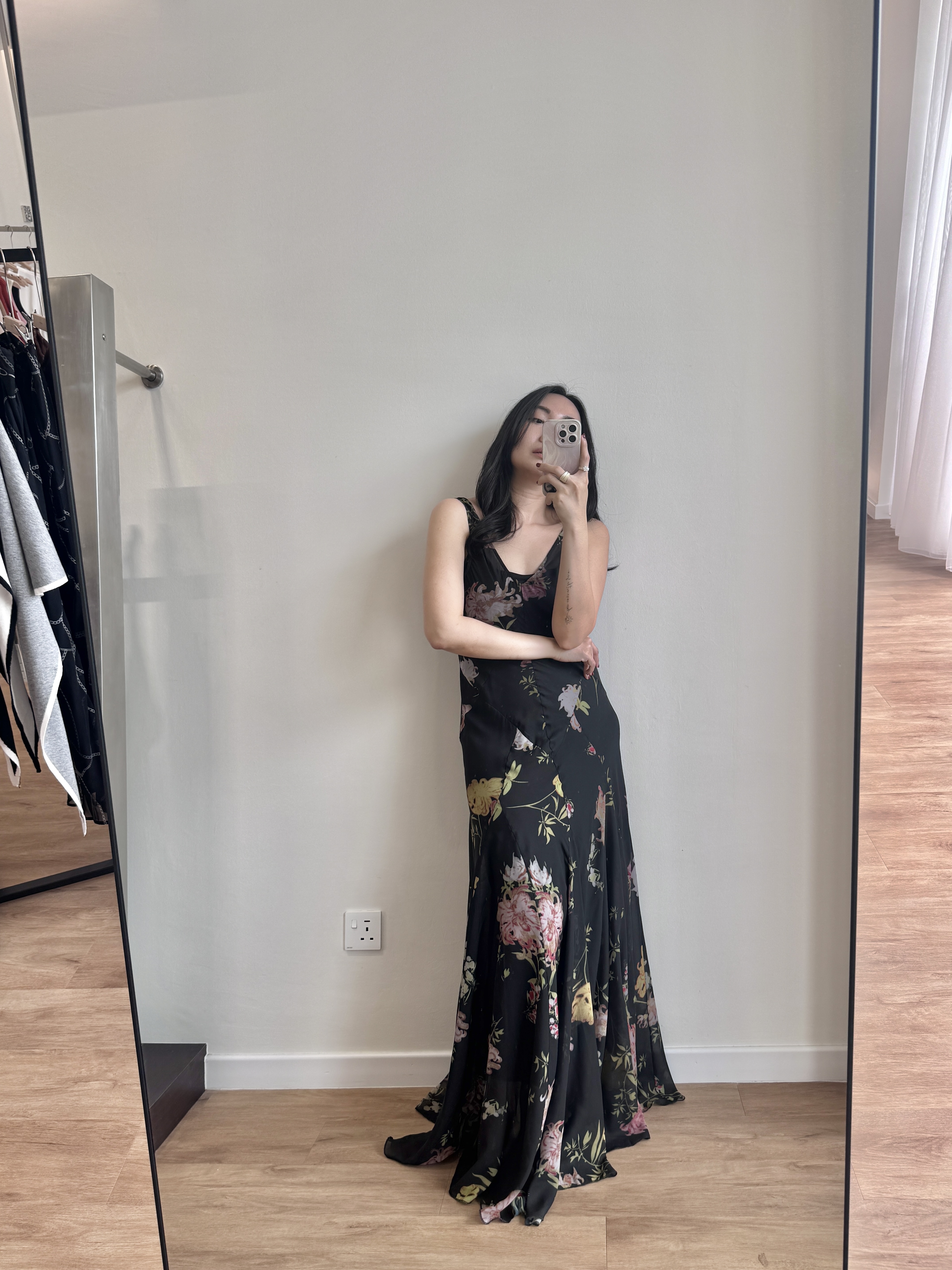 Lena U-Neck Floral Printing Maxi Dress