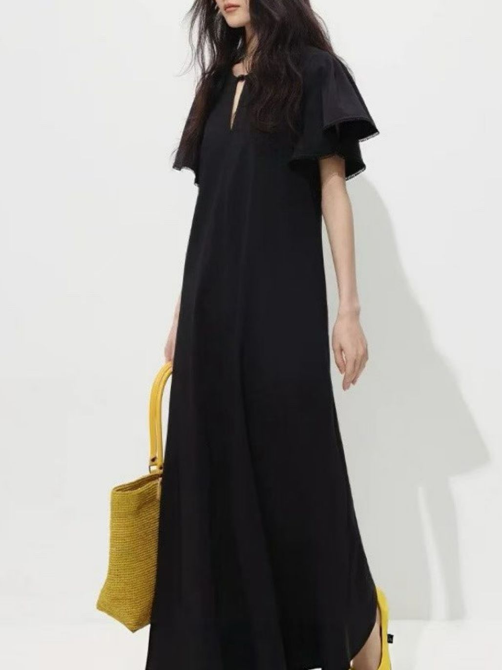 Pasha Flounce Sleeve Maxi Dress