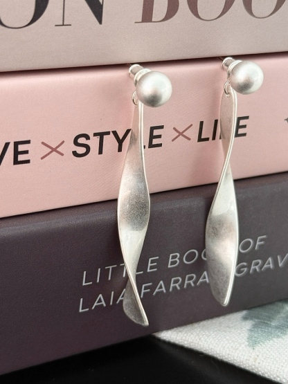 Lilit Frosted Ripple Earrings