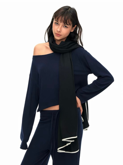 Gracia One Shoulder Knit Top & Drawstring Pants (Sold Seperately)