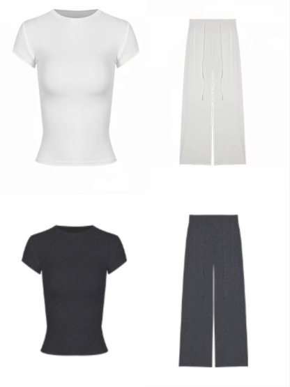 Giavanna Casual Fitted Top & Foldover Pants (Sold Seperately)