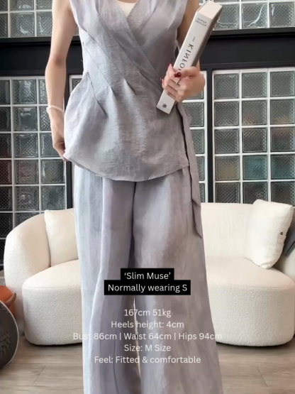 Chandel Wrap Top & Pants Set (PTS104)
