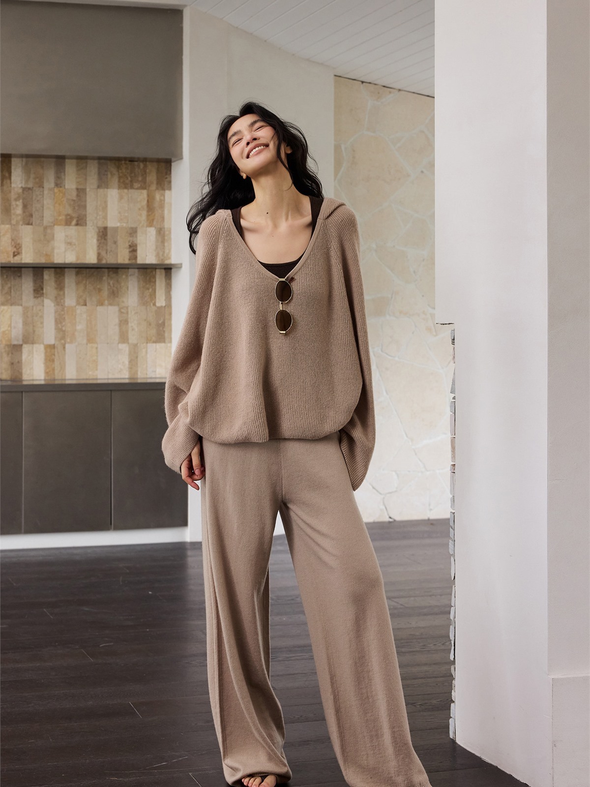 Hya Oversized Knit Top, Singlet & Wide-Leg Pants (Sold Separately)