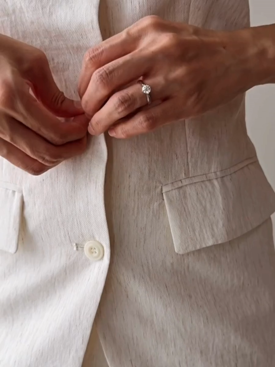 Koralie Tailored Waistcoat with Fake Pocket